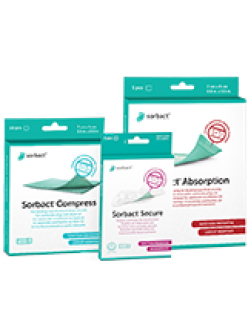 Packages of Sorbact Compress, Sorbact Secure, and Sorbact Absorption